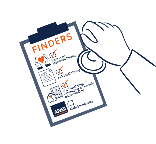 Een geïllustreerde afbeelding van een checklist voor Finders